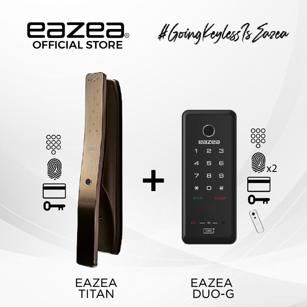 [Door + Gate] EAZEA Titan Digital Door Lock + EAZEA DuoG Digital Gate