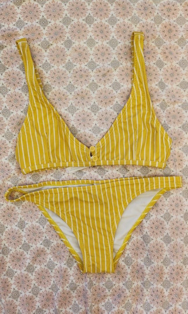 Eighth Mermaid - Mila in Mango Strip, Women's Fashion, Swimwear