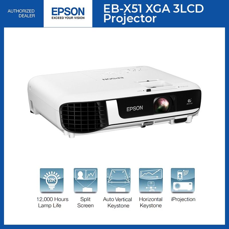 Epson EBX51 XGA 3LCD Projector for SALE, TV & Home Appliances, TV
