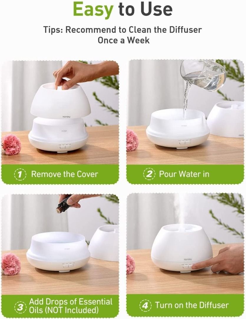 Essential Oil Diffuser 500ml Aroma Diffuser For Essential Oils., TV