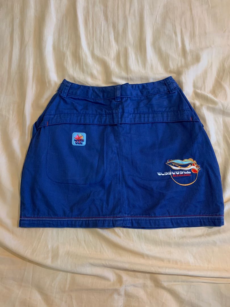 Esty Color Electric Blue Mini Skirt Y2K, Women's Fashion, Bottoms