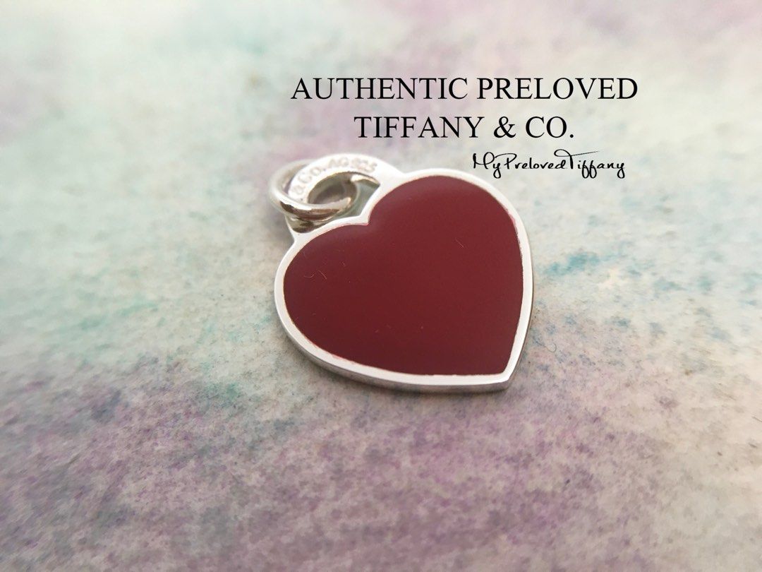 Tiffany red heart charm deals