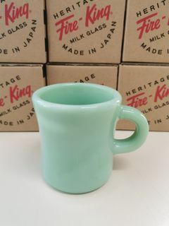 Fire King Jadeite Green Glass D Handle Coffee Mug, 傢俬＆家居