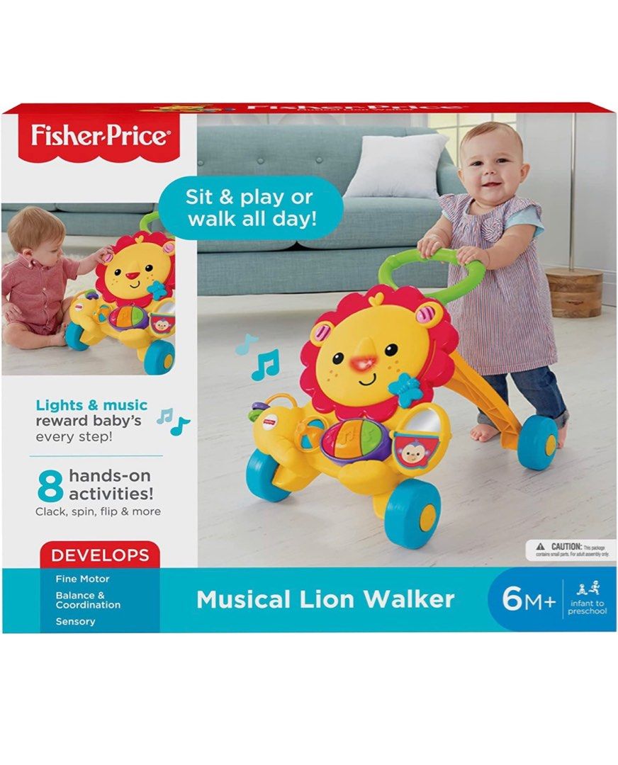 Fisher Price Y9854 Musical Lion Walker Babies Kids Infant