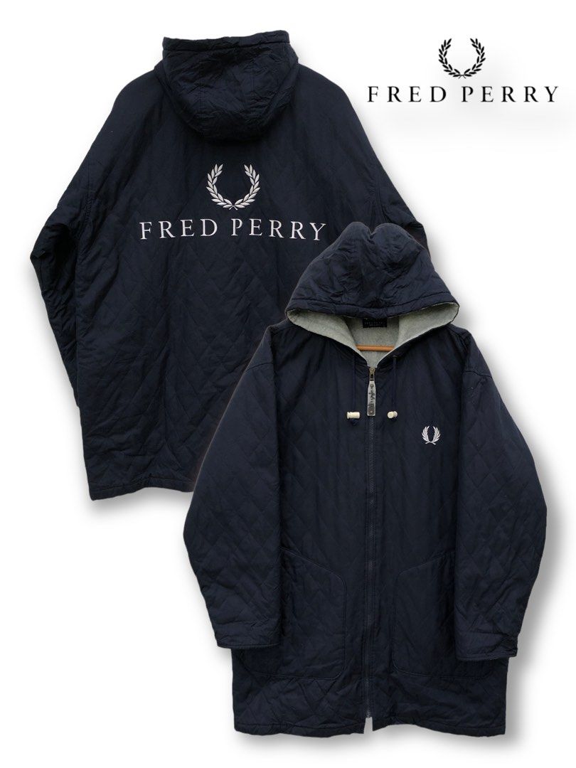 Fred Perry Big Logo Parka Jacket Women s Fashion Coats Jackets and Outerwear on Carousell