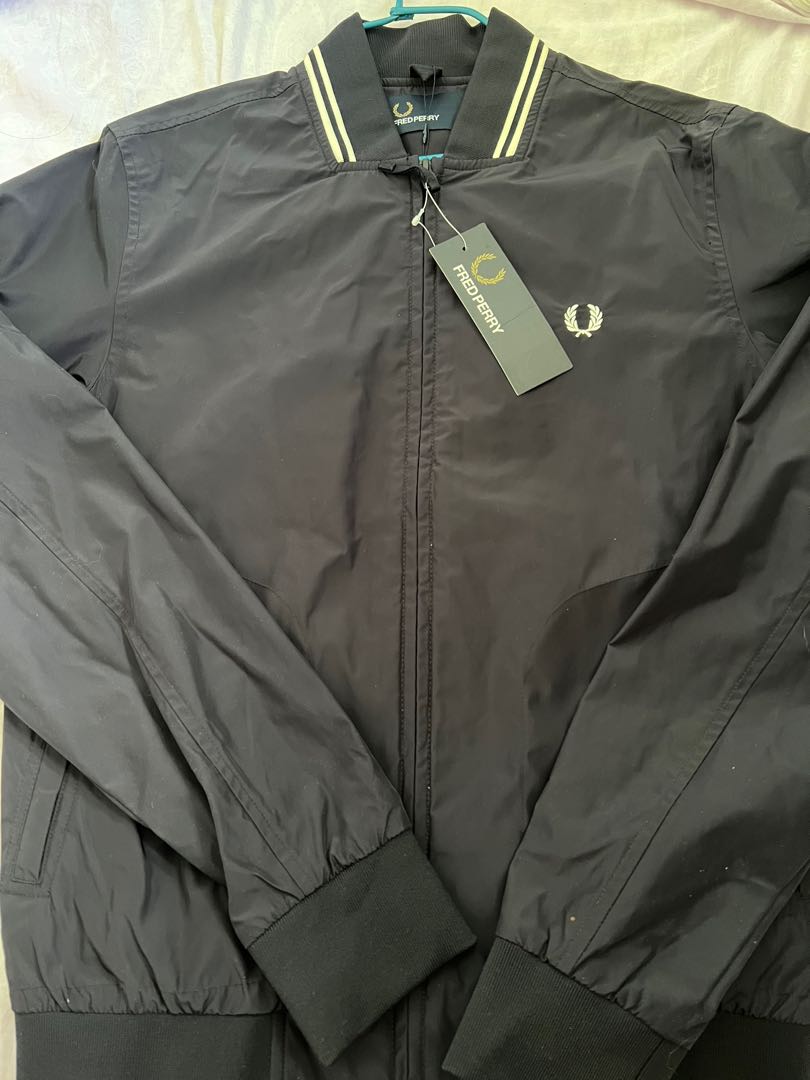 Fred Perry Navy Jacket, 男裝, 外套及戶 