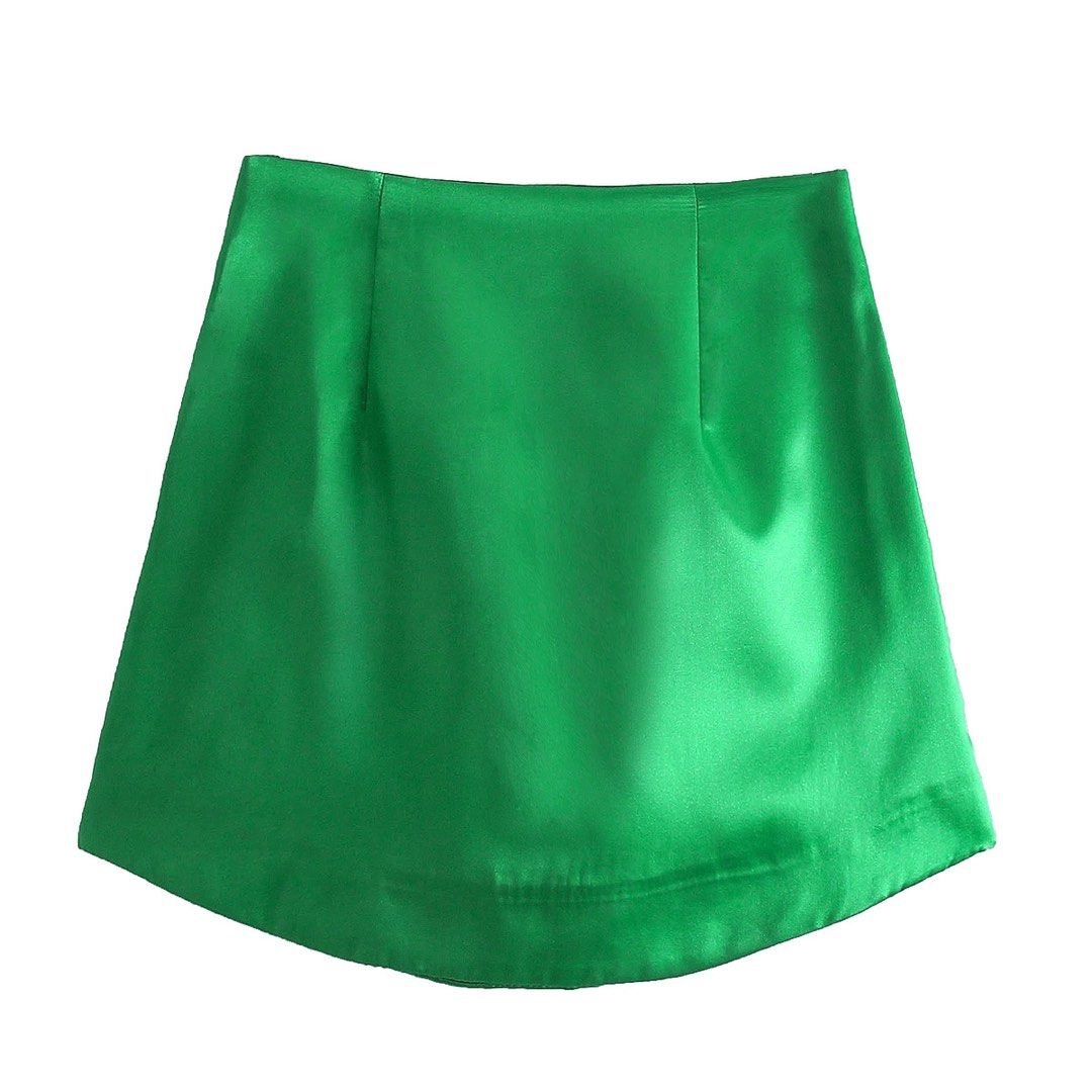 Light Green Satin Skirt