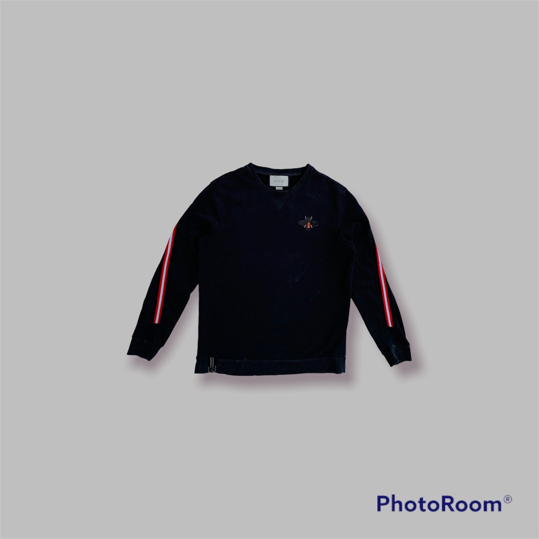 Gucci Side Logo Bee Sweat Shirt Luxury Apparel on Carousell