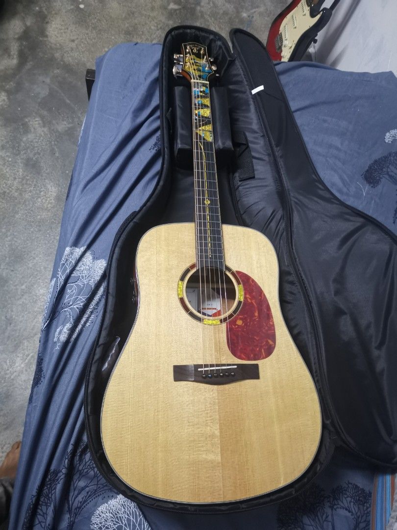 guitar acoustic Tiger Rogen, Hobbies & Toys, Music & Media, Musical