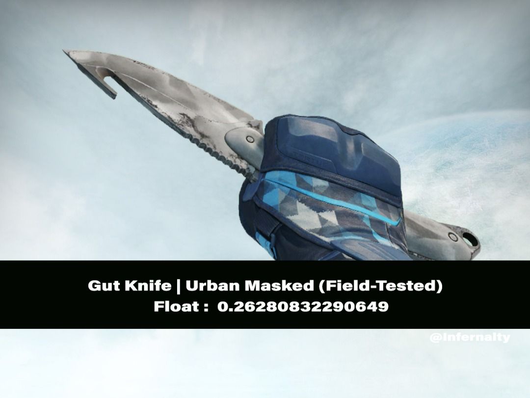 Gut Knife Urban Masked FT CSGO SKINS KNIVES, Video Gaming, Gaming ...
