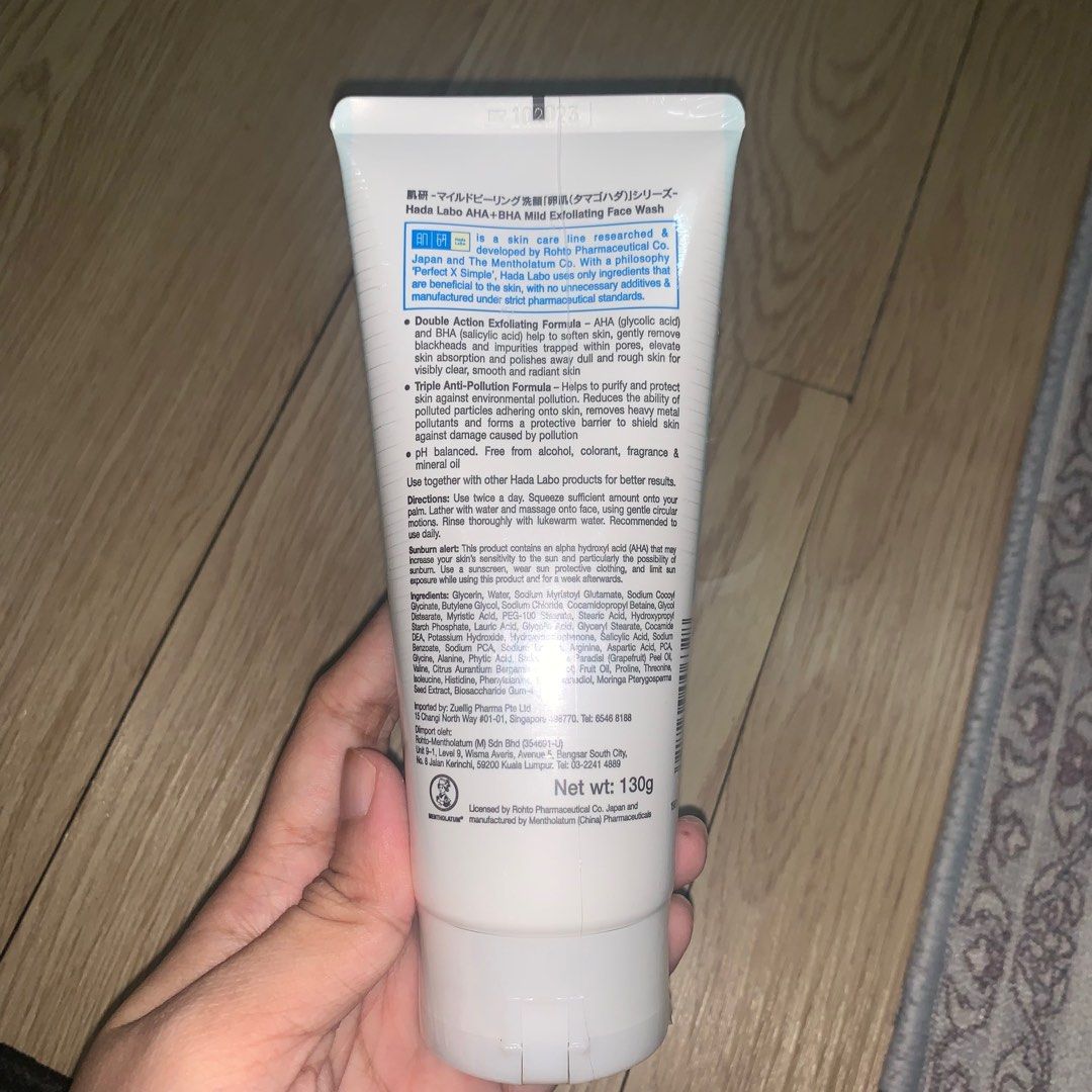 Hada labo AHA/BHA face wash oil control, Beauty & Personal Care, Face
