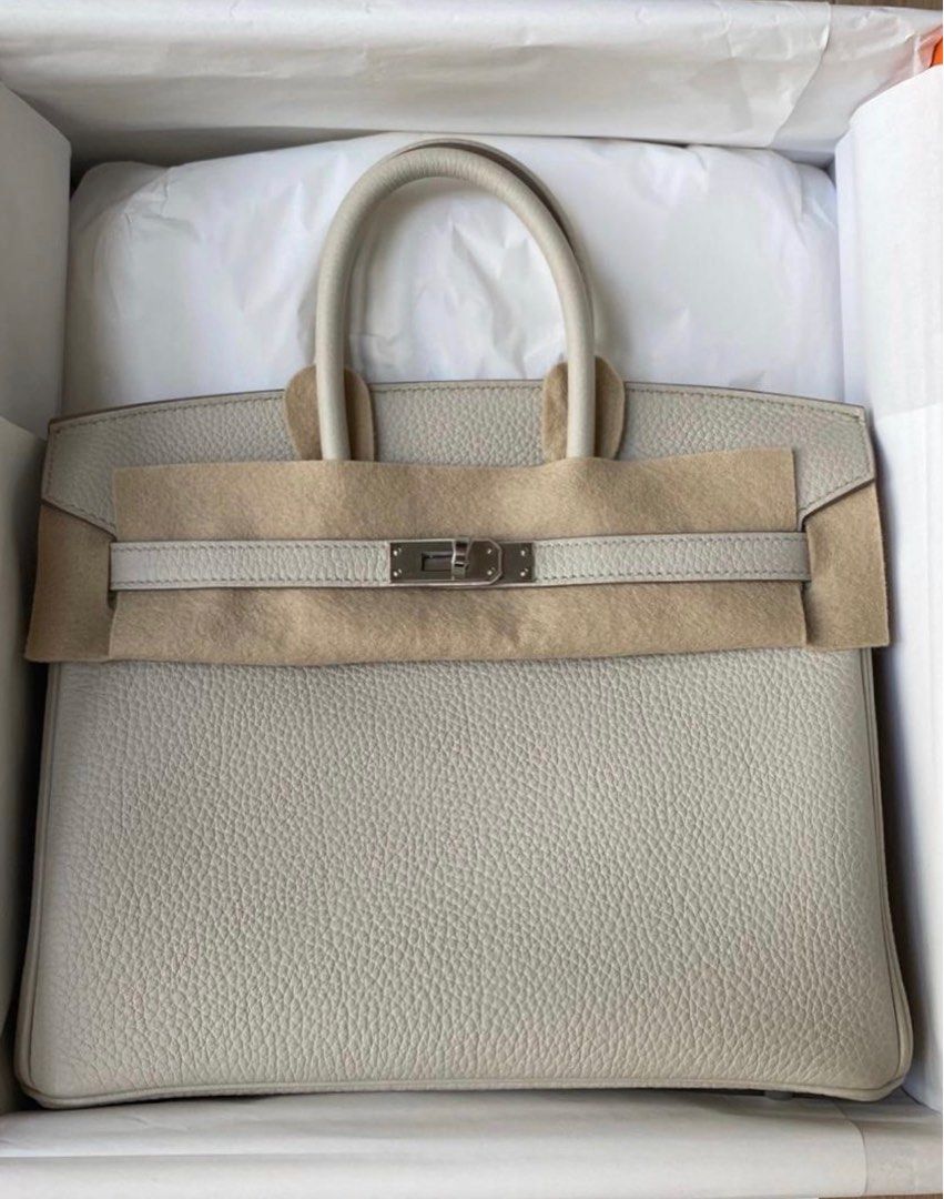 Hermes Birkin 25 Beton, Luxury, Bags & Wallets on Carousell