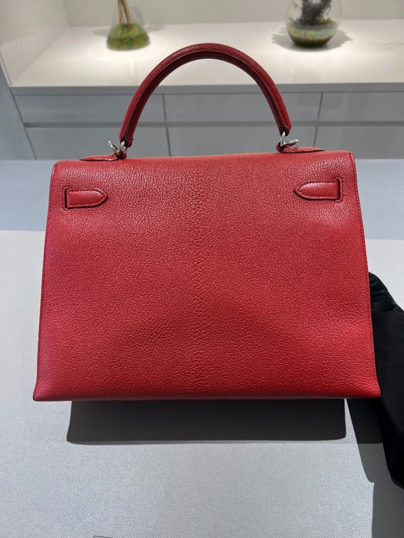 Hermes Kelly 32 in Rouge garance