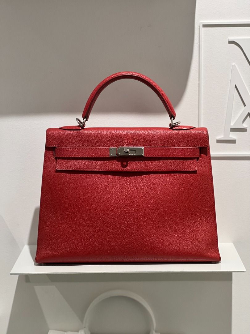 Hermes Kelly 32 in Rouge garance