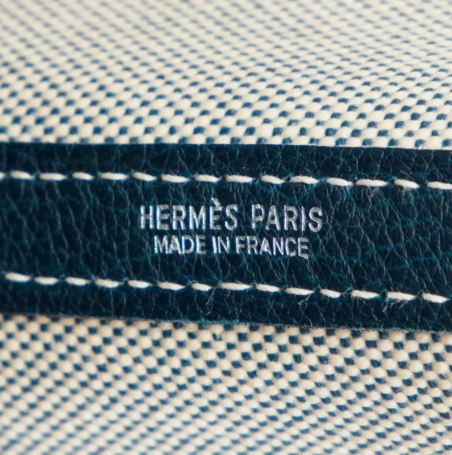 Hermès Garden Party 36 Bag Bleu de Prusse/Ecru Toile H/Negonda