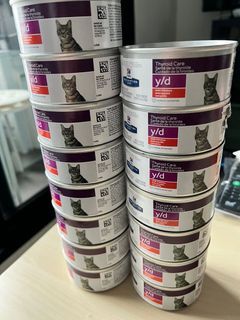Hills - Prescription Diet - Tin Cat Food - Y/D Thyroid Care 15pcs
