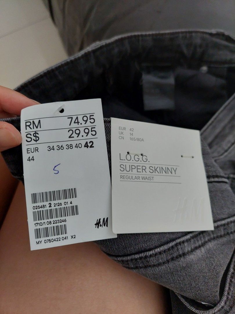 H&m top jeans size