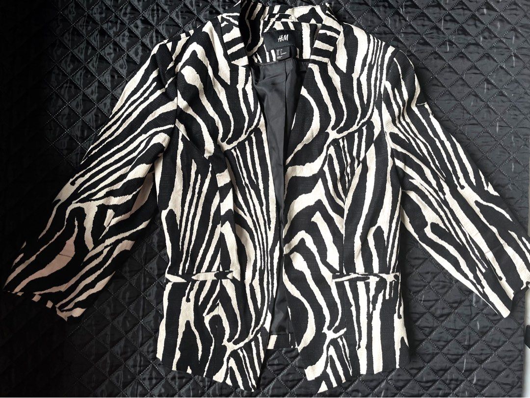 H&m zebra blazer outlet