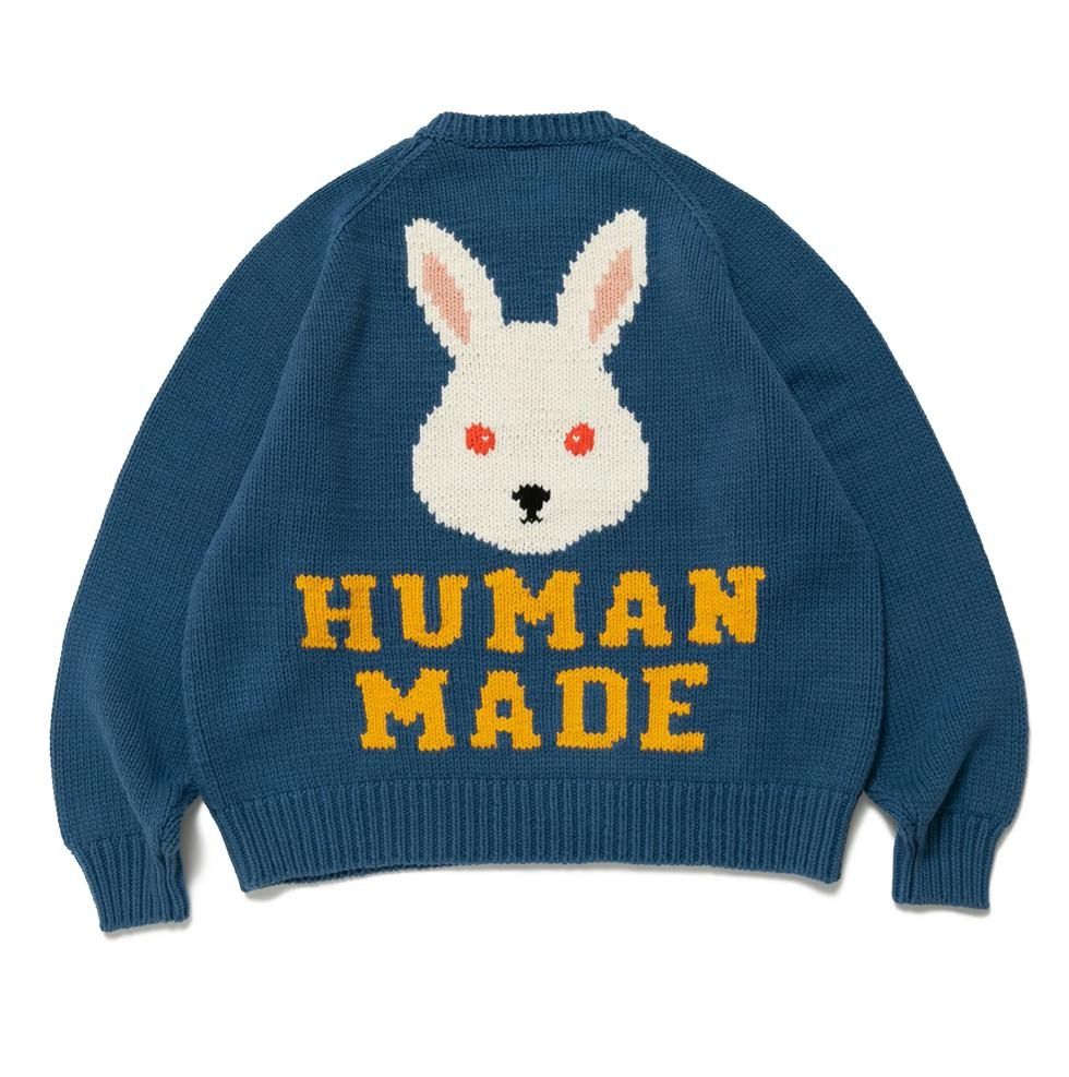 HUMAN MADE® RABBIT RAGLAN KNIT SWEATER, 男裝, 上身及套裝, 衛衣