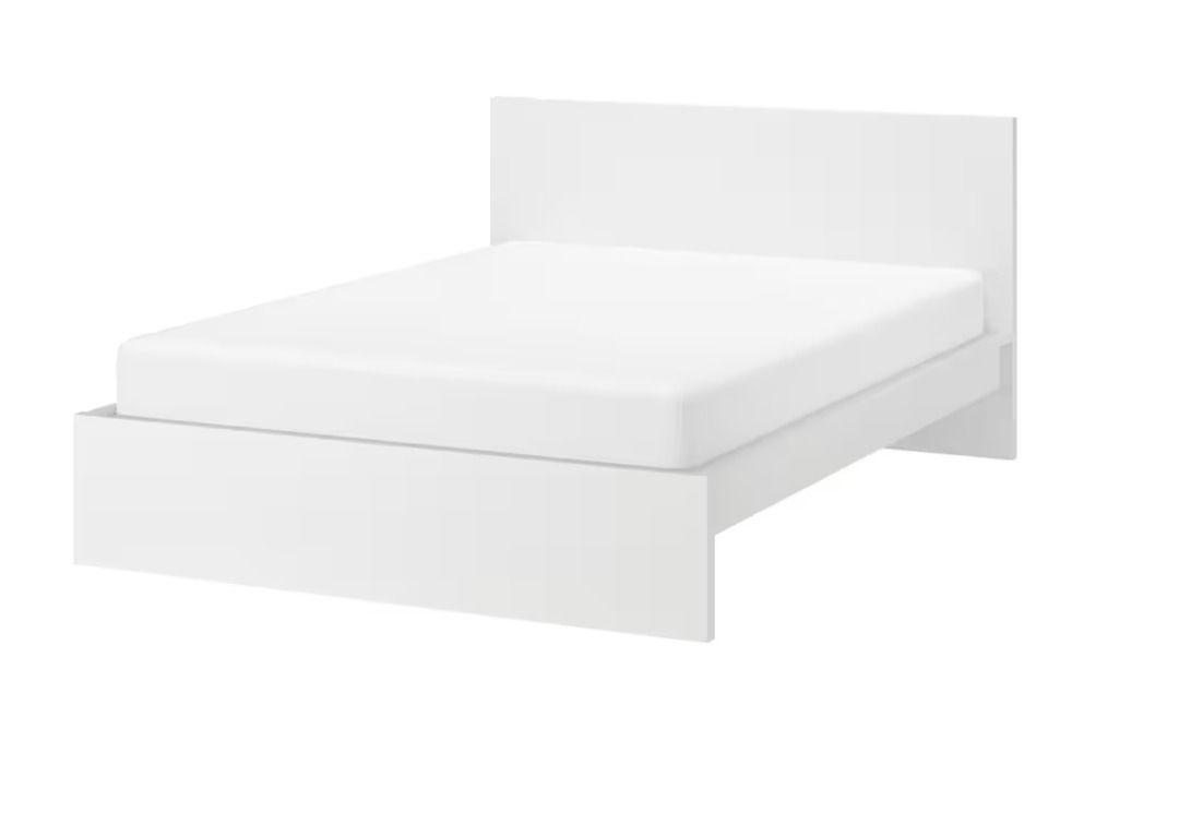 Ikea Malm King Size Bed Frame and Mattress, Furniture & Home Living
