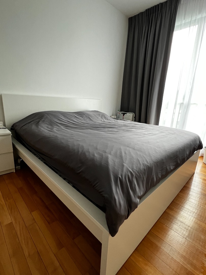 Ikea Malm King Size Bed Frame and Mattress, Furniture & Home Living