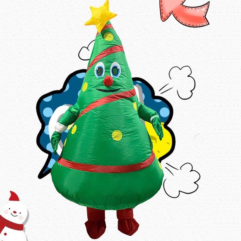 Inflatable Christmas Tree Costume Dress Up Mascot Party Cosplay