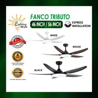 🔧Installation Available🔧CHEAPEST FANCO Tributo 46inch 52inch / ABS blades / DC silent motor / 6 Speed remote control / 4 years accessories and onside warranty / Tri-tone light 36W