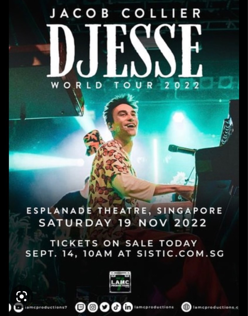 Jacob Collier concert tickets, Tickets & Vouchers, Event Tickets on