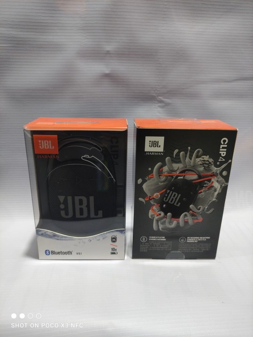 JBL CLIP 4 ORIGINAL (Category: Portable Audio Accessories) located in Makati City. Submitted by yomyom_onlineshop (Listing ID 1195883539, Image 2). Description: For Sale Only Brandnew Sealed No To trade/SWAP Delivery within the day Taguig Market Market Can book Via lalamove Less Time Less Effort Cod,Gcash,Banktransfer.