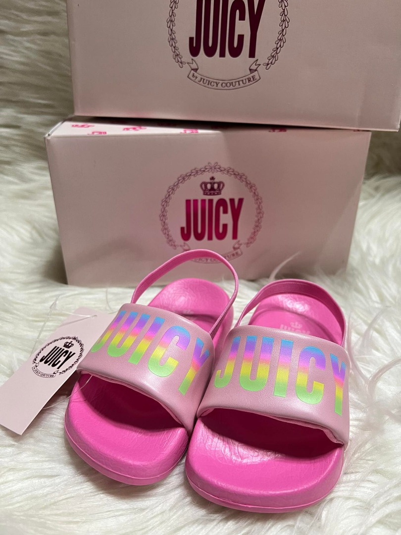 JUICY COUTURE SLIDES FOR KIDS, Babies & Kids, Babies & Kids Fashion on