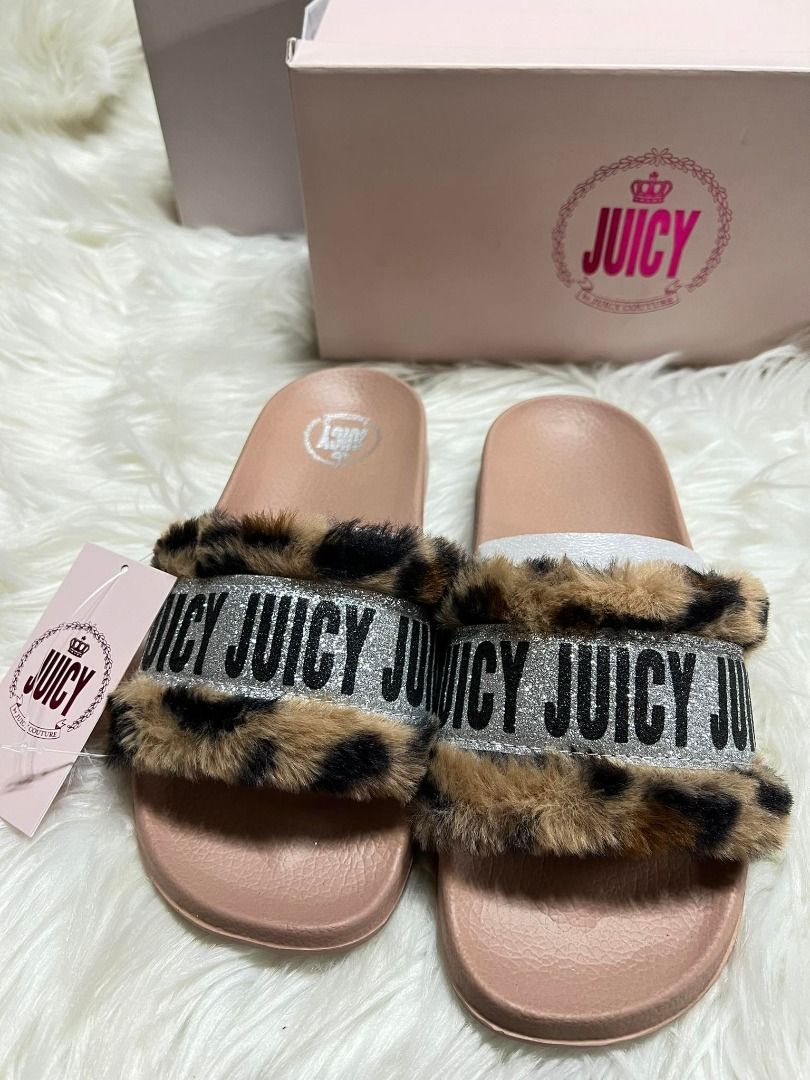 JUICY COUTURE SLIDES FOR WOMEN, Women's Fashion, Footwear, Slippers and