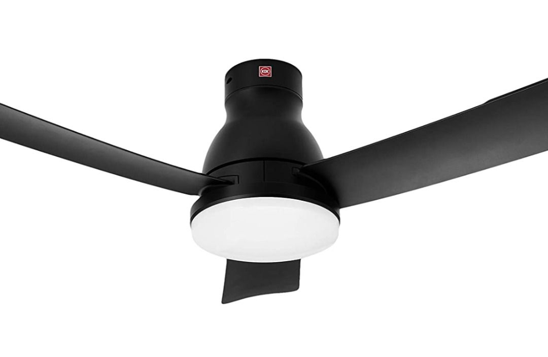 KDK U48FP DC Ceiling Fan with Remote and Light, 120cm, Black, Furniture