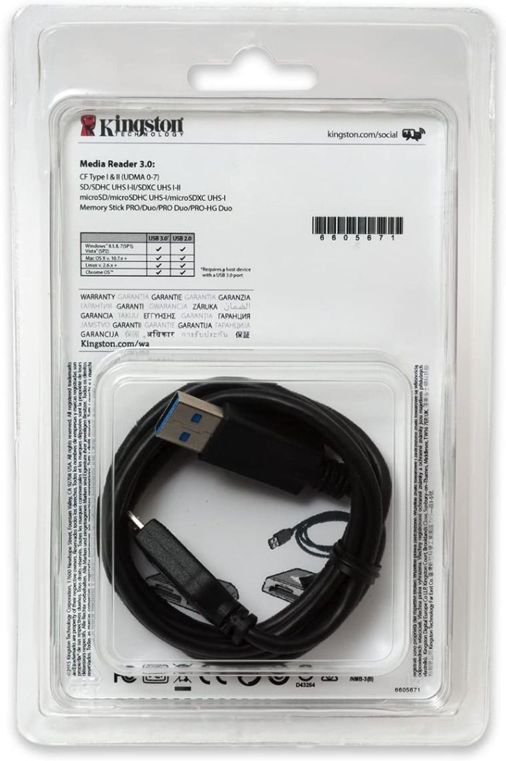 Kingston Digital USB 3.0 Hi-Speed Media Reader (FCR-HS4), Computers ...