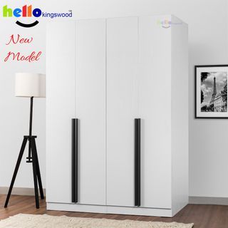 [Kingswood] Jenna 2 | 3 | 4 Doors Wardrobe, Solid Plywood, 12 Months Warranty Included, Available in 7 Sizes (2.5-6ft)