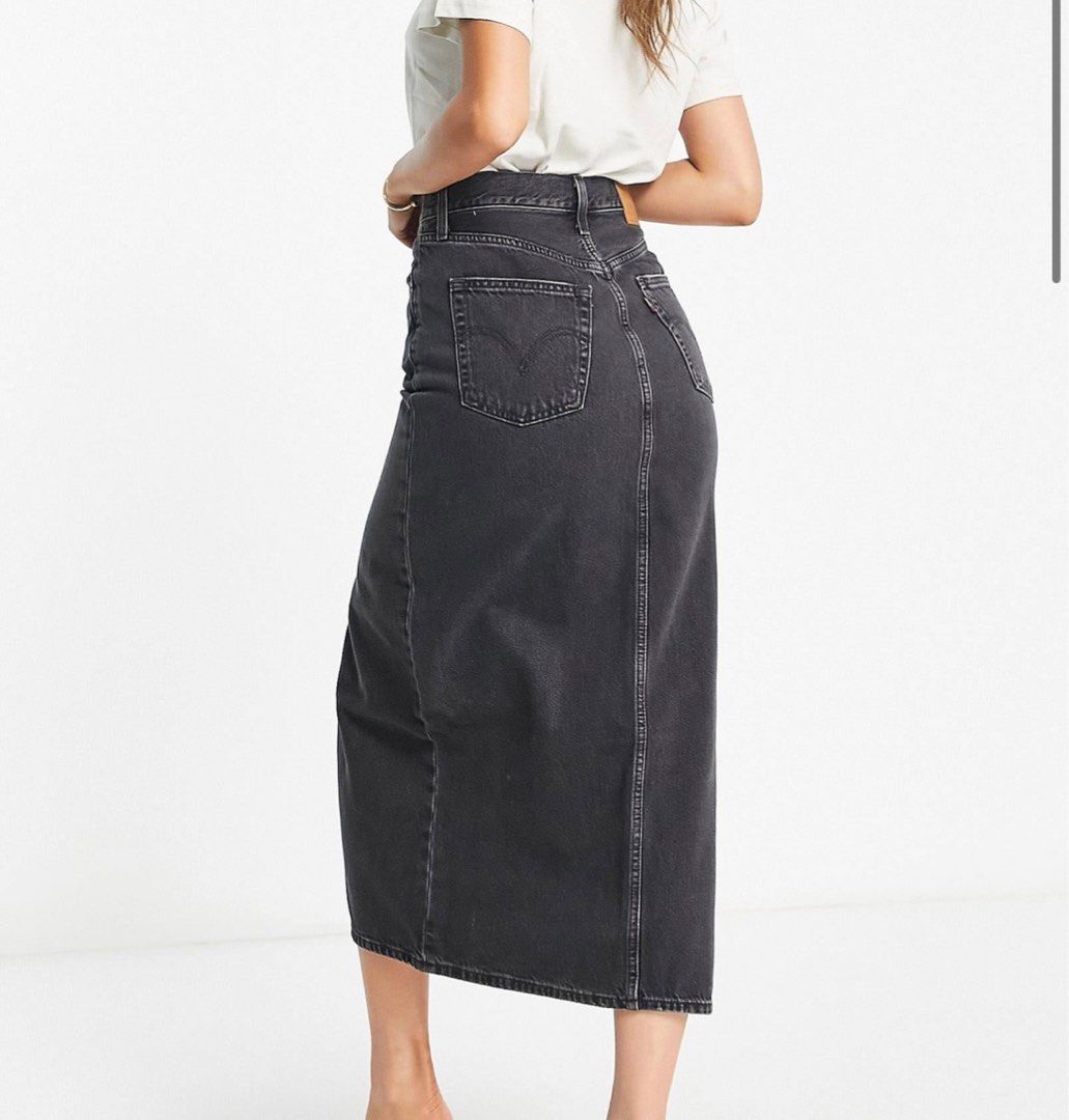 Levis denim discount skirt midi