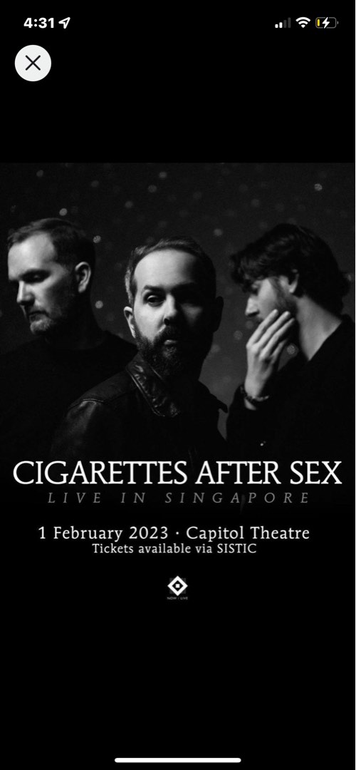 Lf Cigarettes After Sex Tickets Tickets And Vouchers Event Tickets On