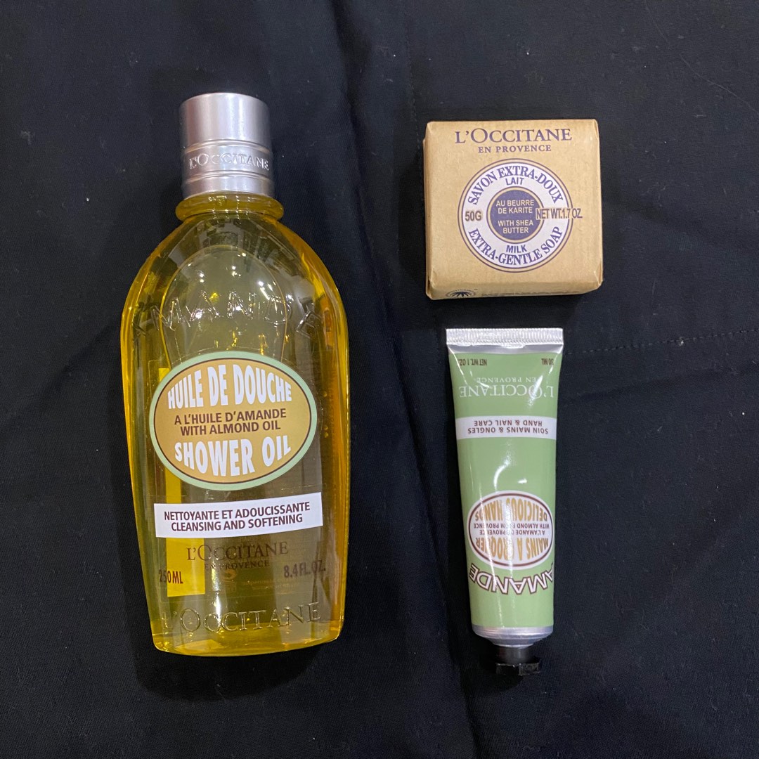 Loccitane Shower Oil soap Hand cream, Beauty & Personal Care, Bath
