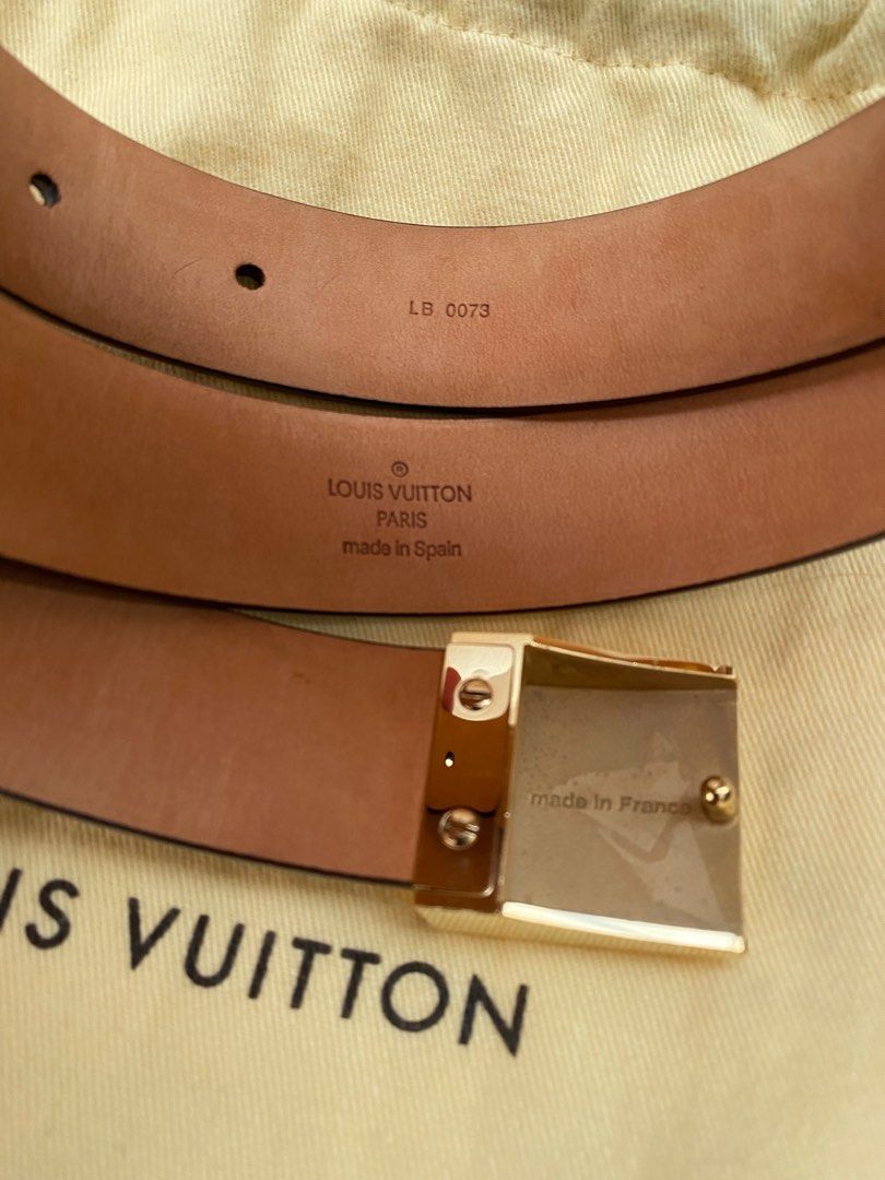 Louis Vuitton Monogram Canvas Square Belt Size 95/38 - Yoogi's Closet