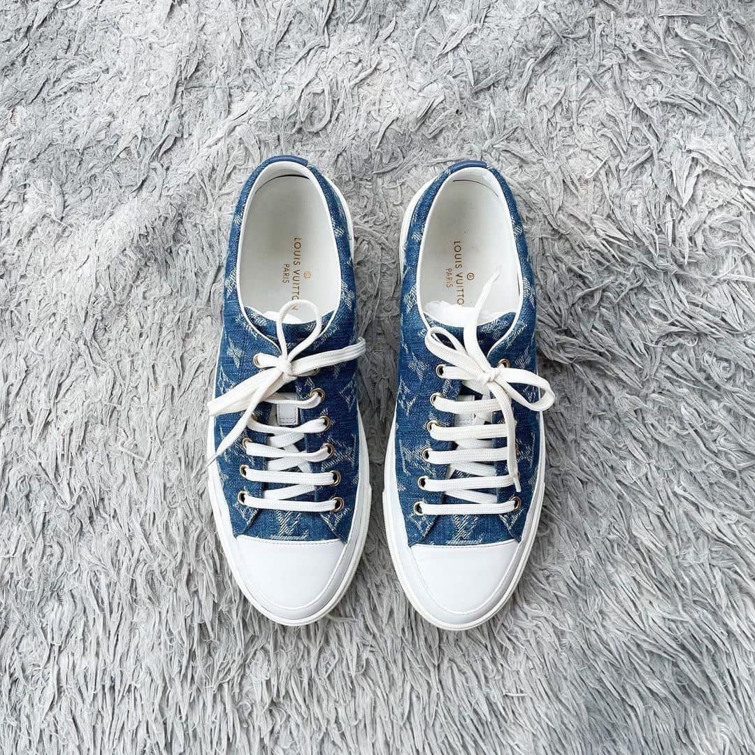 Louis Vuitton Blue Denim Monogram Stellar High Top Sneaker 35.5 – The Closet