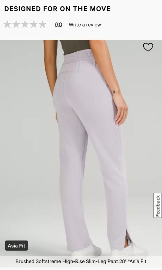 Lululemon Softstreme HR Split-Hem Pants (Asia Fit), 女裝, 運動服裝