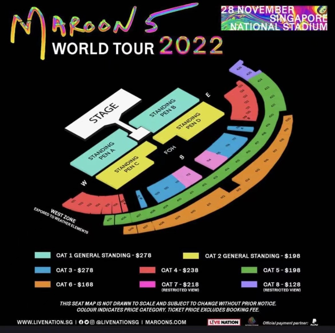 maroon 5 world tour 2022 schedule