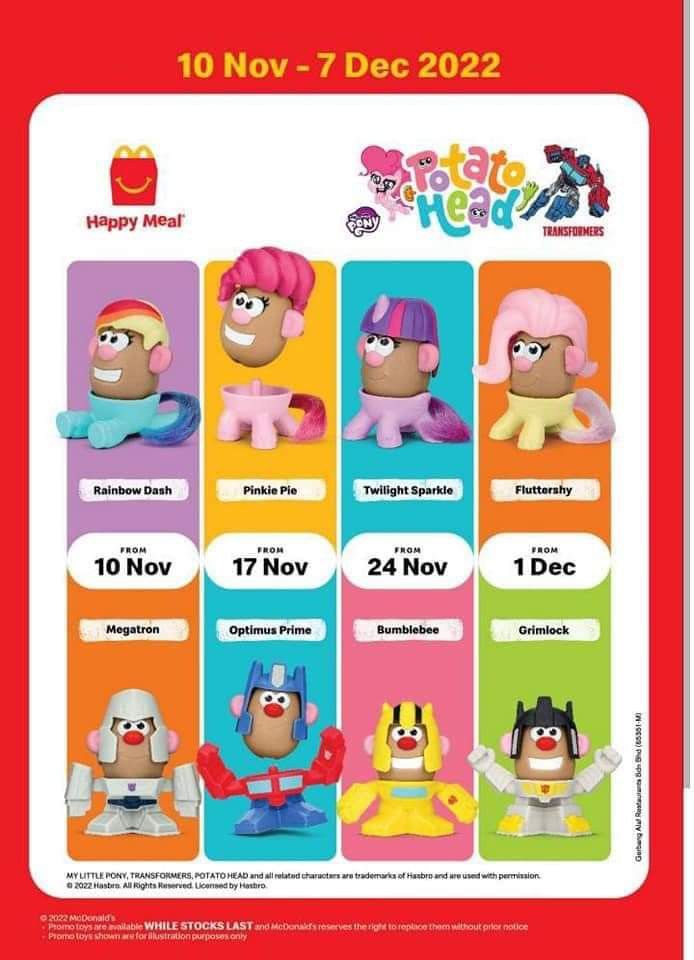 McDonald s Potato Head x Transformer x Little Pony