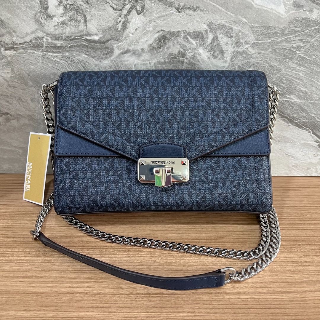 Michael Kors (MK) Navy Blue Crossbody Bag (Genuine Product), Luxury, Bags &  Wallets on Carousell