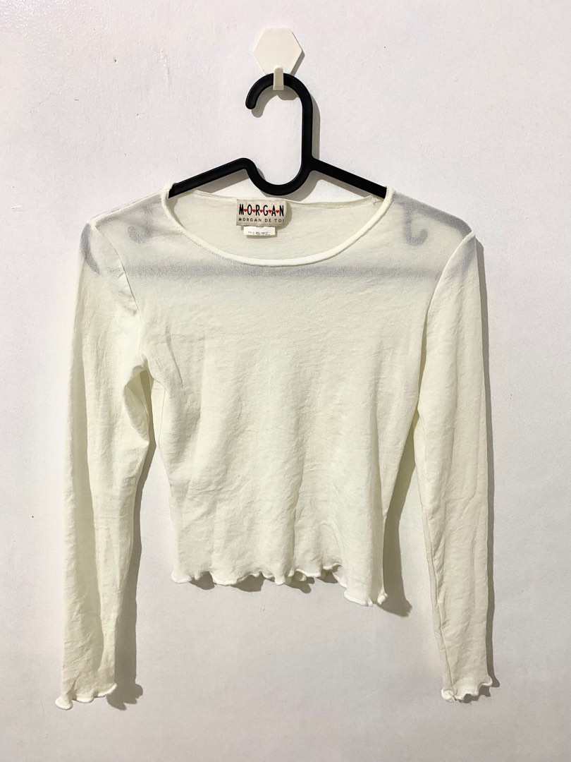 Morgan De Toi White Polyester Blouse