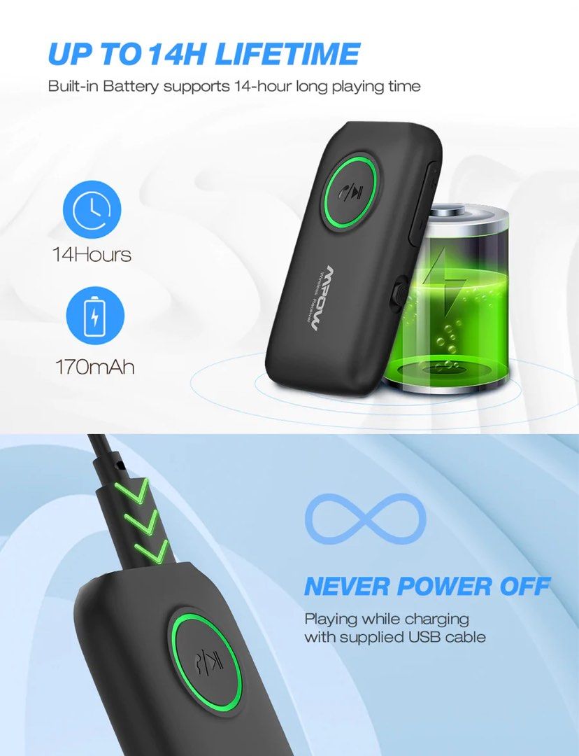 Mpow bh390a bluetooth shop transmitter receiver