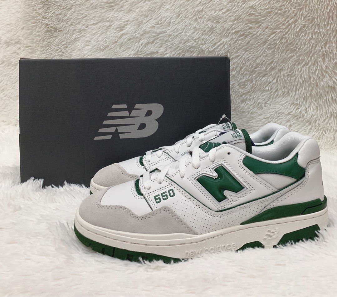 New Balance 550 White Green, Women's Fashion, Footwear, Sneakers on  Carousell