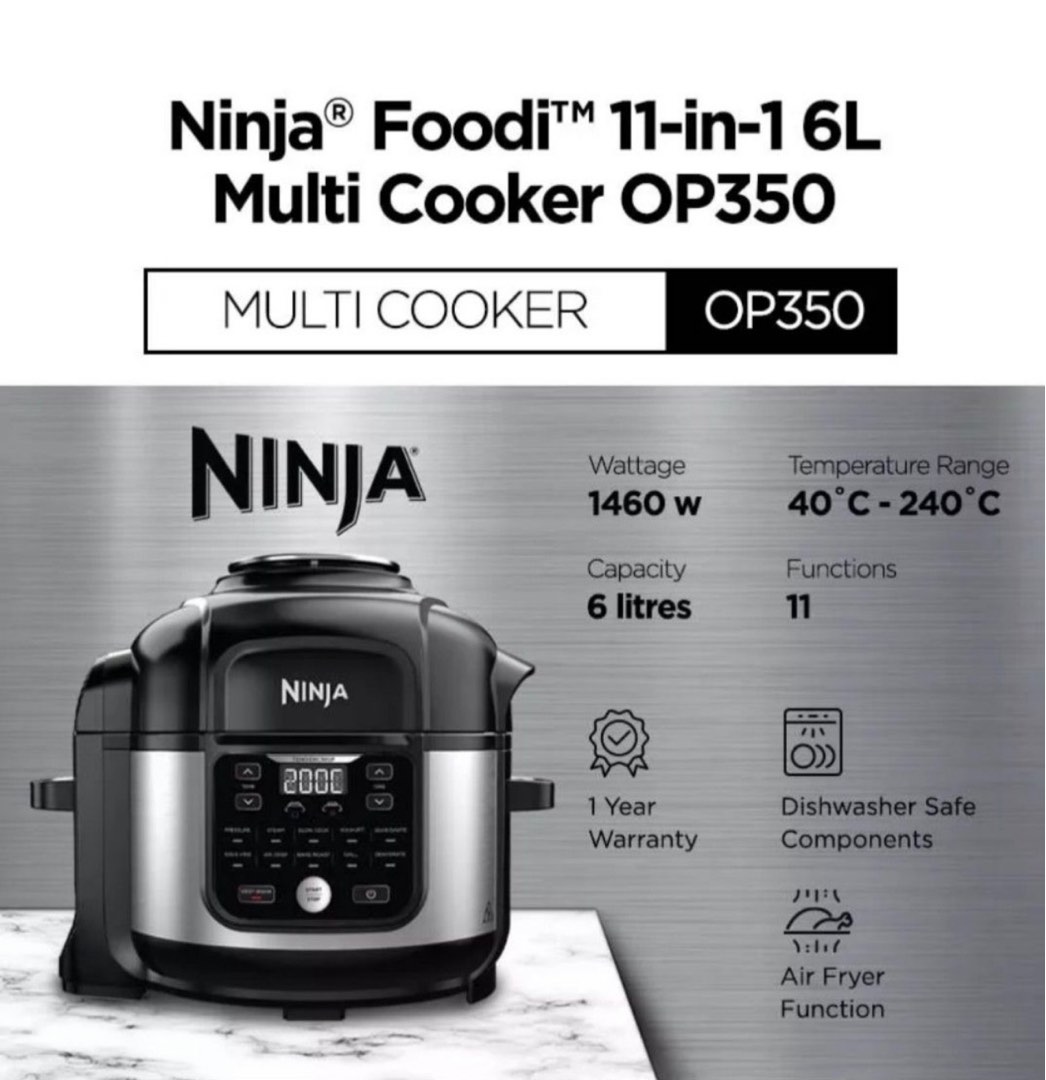 Buy Ninja Foodi 11-in-1 1450W 6L Multi Cooker OP350 - MyDeal