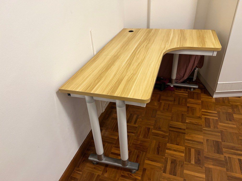 Office table L shaped, Furniture & Home Living, Furniture, Tables