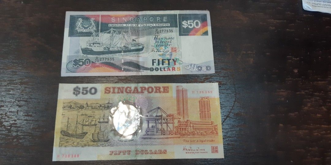 Old Singapore Dollar Notes 50 Sgd Hobbies Toys Collectibles Old Singapore Dollar Notes 50 Sgd Hobbies Toys Collectibles