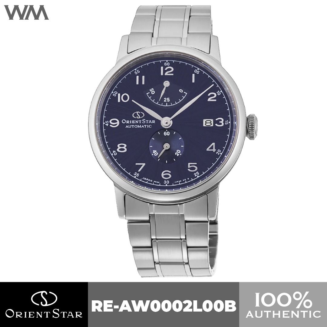 Orient Star Heritage Gothic Blue Dial Stainless Steel Automatic Watch RE AW0002L00B Men s Fashion Watches Accessories Watches on Carousell